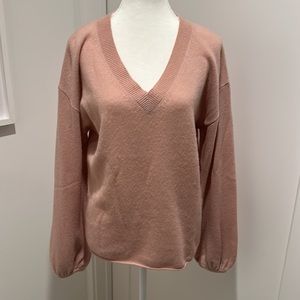 Naked cashmere sweater, wide sleeves,  blush pink, small